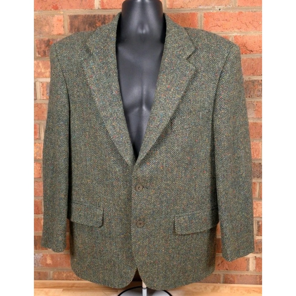 Magee 40R Handwoven Donegal Tweed Blazer Pure Wool Viscose Irish Jacket